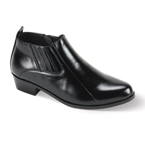 Smooth Synthetic Inside Zipper Cuban Heel Boot