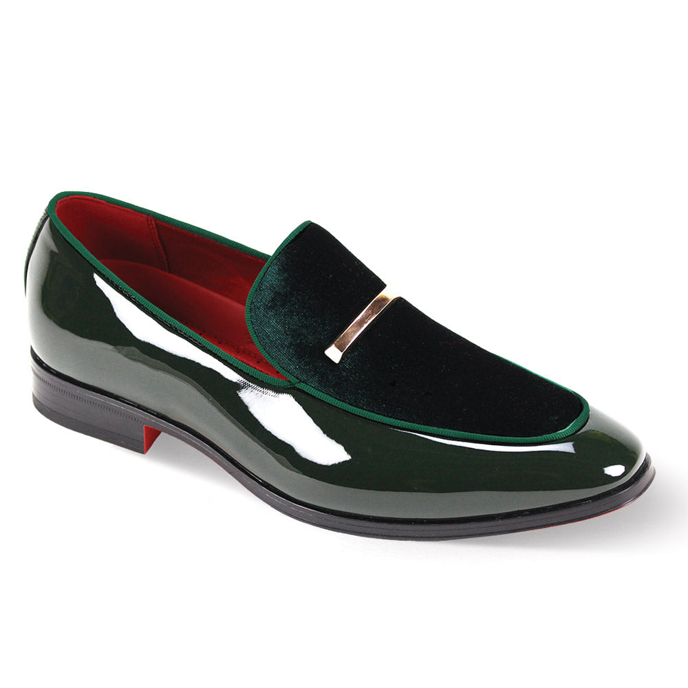 After Midnight Patent/Velvet SLIP ON 7041 Green / 10 After Midnight Patent/Velvet SLIP ON 7041 Green / 10