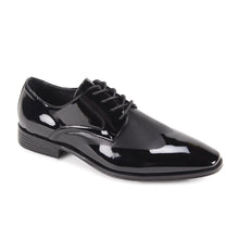 Load image into Gallery viewer, Classy &amp; Elegant Wing Tip Lace Embossed Patent Leather Upper Dress Shoe # 7073