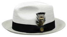 Load image into Gallery viewer, South Beach Collection Straw Fedora Snap Brim Hat by Bruno Capelo