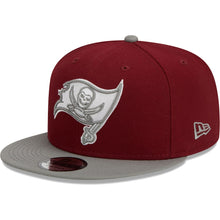 Load image into Gallery viewer, Tampa Bay Buccaneers New Era 9Fifty Color Block 2 Tone Cardinal Gray 950 Snapback hat