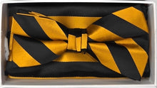 Load image into Gallery viewer, Stacy Adams Striped Bow Tie &amp; Hanky Set # SB199