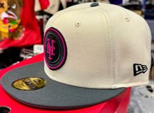 Load image into Gallery viewer, New York Mets 59Fifty 5950 Ivory Grey Fuschia New Era Fitted Cap