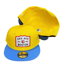 Load image into Gallery viewer, Boston Red Sox New Era 59Fifty 2 Tone Yellow with Light Blue Visor 5950 Fitted Cap