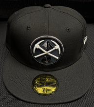 Load image into Gallery viewer, Denver Nuggets New Era 59Fifty 5950 Fitted Black &amp; White Hat