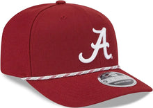 Load image into Gallery viewer, Alabama Crimson Tide Crimson &amp; White 9Seventy 970 New Era Stretch Snap Snapback Cap with Rope Trim