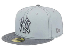 Load image into Gallery viewer, New York Yankees New Era 59Fifty 5950 Ray Pop Gray on Gray Fitted Hat