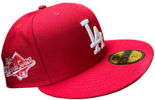 Load image into Gallery viewer, Los Angeles LA Dodgers Fitted 59fifty 5950 Red White 1988 World Series Side patch New Era Hat