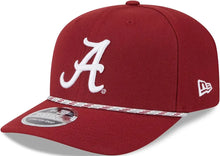 Load image into Gallery viewer, Alabama Crimson Tide Crimson &amp; White 9Seventy 970 New Era Stretch Snap Snapback Cap with Rope Trim