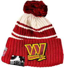 Load image into Gallery viewer, Washington Commanders Pom Knit New Era Beanie