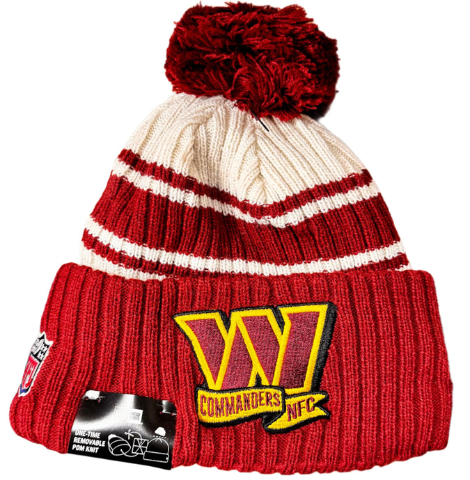 Washington Commanders Pom Knit New Era Beanie