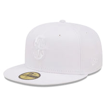 Load image into Gallery viewer, Seattle Mariners New Era 59Fifty 5950 White on White WOW Fitted Cap # 60291360