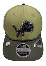 Load image into Gallery viewer, Detroit Lions New Era 9Seventy 970 Salute to Service Stretch Snap On-Field Curved Bill Snapback Cap