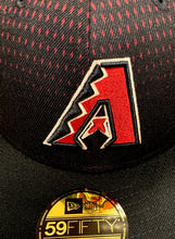 Load image into Gallery viewer, Arizona Diamondbacks New Era 59Fifty 5950 AC Perf Web Design Black Red Fitted Cap