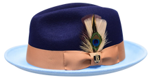 Load image into Gallery viewer, The Ritz Two Tone Felt Dress Hat by Bruno Capelo