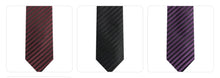 Load image into Gallery viewer, Ivy League Diagonal Stripes 2.75" Microfiber Tie &amp; Pocket Square Set # 2027