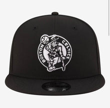 Load image into Gallery viewer, Boston Celtics Black &amp; White New Era 950 9Fifty Snapback Hat