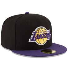 Load image into Gallery viewer, Los Angeles LA Lakers 59Fifty 5950 New Era Fitted Black &amp; Purple  Cap