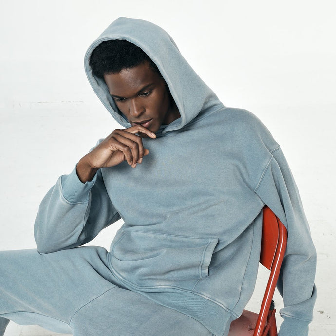 Acid Wash Fleece Pullover Hoody & Matching Fleece Pants Set  #F2501