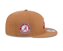 Load image into Gallery viewer, Alabama Crimson Tide New Era 9Fifty Snapback Tan Red Color Block