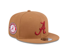 Load image into Gallery viewer, Alabama Crimson Tide New Era 9Fifty Snapback Tan Red Color Block