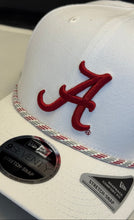 Load image into Gallery viewer, Alabama Crimson Tide White &amp; Crimson 9Seventy 970 New Era Stretch Snapback Cap with Rope Trim