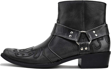 Rancho Boot by Amali in Grey and Burgundy