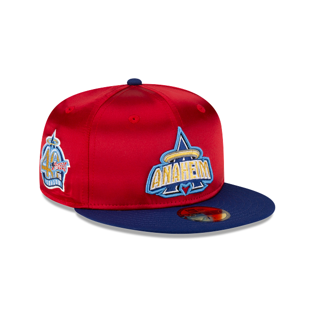 Anaheim Angels 40th Season Sidepatch New Era 59Fifty 5950 Satin Fitted Hat