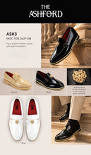 Load image into Gallery viewer, Classy &amp; Elegant Faux Patent Leather Slip-on Dress Shoe from The Ashford Collection # Ash3