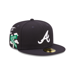 Atlanta Braves Cloud Icon Peachtree New Era 59Fifty 5950 Fitted Cap