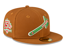 Load image into Gallery viewer, Atlanta Braves Tomahawk Logo 59Fifty 5950 150th Anniversary Sidepatch New Era Fitted Cap