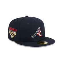 Load image into Gallery viewer, Atlanta Braves New Era 59Fifty 5950 Fourth of July Patriotic Fitted Cap