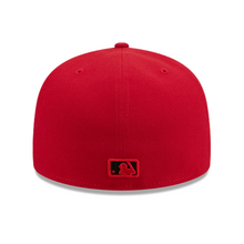 Load image into Gallery viewer, Atlanta Braves New Era 59fifty 5950 Cardinal Red &amp; Black Fitted Hat