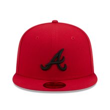 Load image into Gallery viewer, Atlanta Braves New Era 59fifty 5950 Cardinal Red &amp; Black Fitted Hat