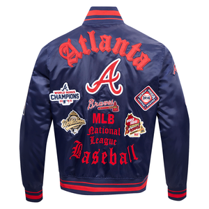 Atlanta Braves Old English Rib Satin Pro Standard Jacket