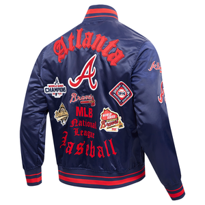 Atlanta Braves Old English Rib Satin Pro Standard Jacket