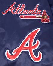 Load image into Gallery viewer, Atlanta Braves Old English Rib Satin Pro Standard Jacket