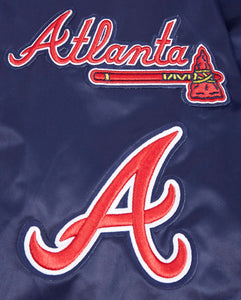 Atlanta Braves Old English Rib Satin Pro Standard Jacket