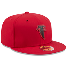 Load image into Gallery viewer, Atlanta Falcons New Era 59Fifty 5950 Red &amp; Black Performance Tech Fitted Hat