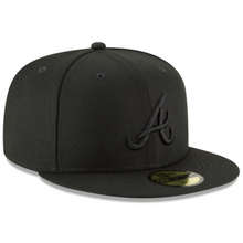 Load image into Gallery viewer, Atlanta Braves New Era 59Fifty Double Black 5950 Fitted Cap