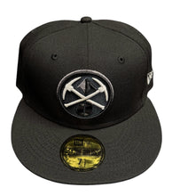 Load image into Gallery viewer, Denver Nuggets New Era 59Fifty 5950 Fitted Black &amp; White Hat