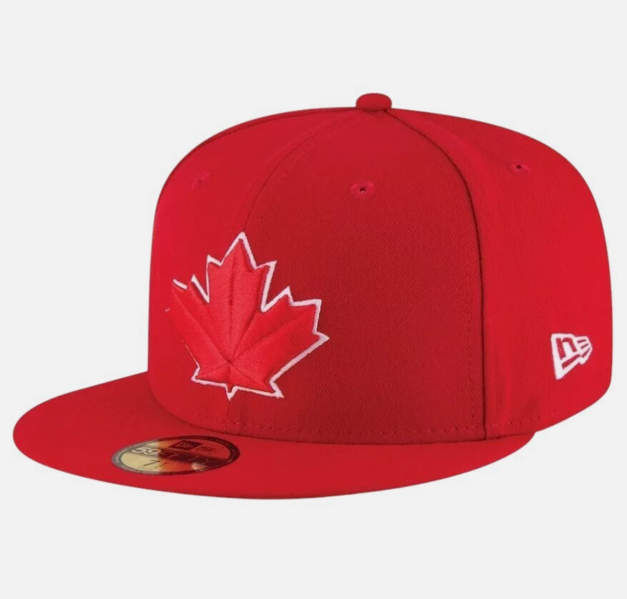 Toronto Blue Jays Red White New Era 59Fifty Flat Bill 5950 Fitted Hat