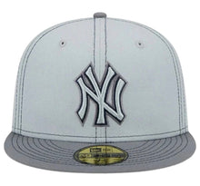 Load image into Gallery viewer, New York Yankees New Era 59Fifty 5950 Ray Pop Gray on Gray Fitted Hat