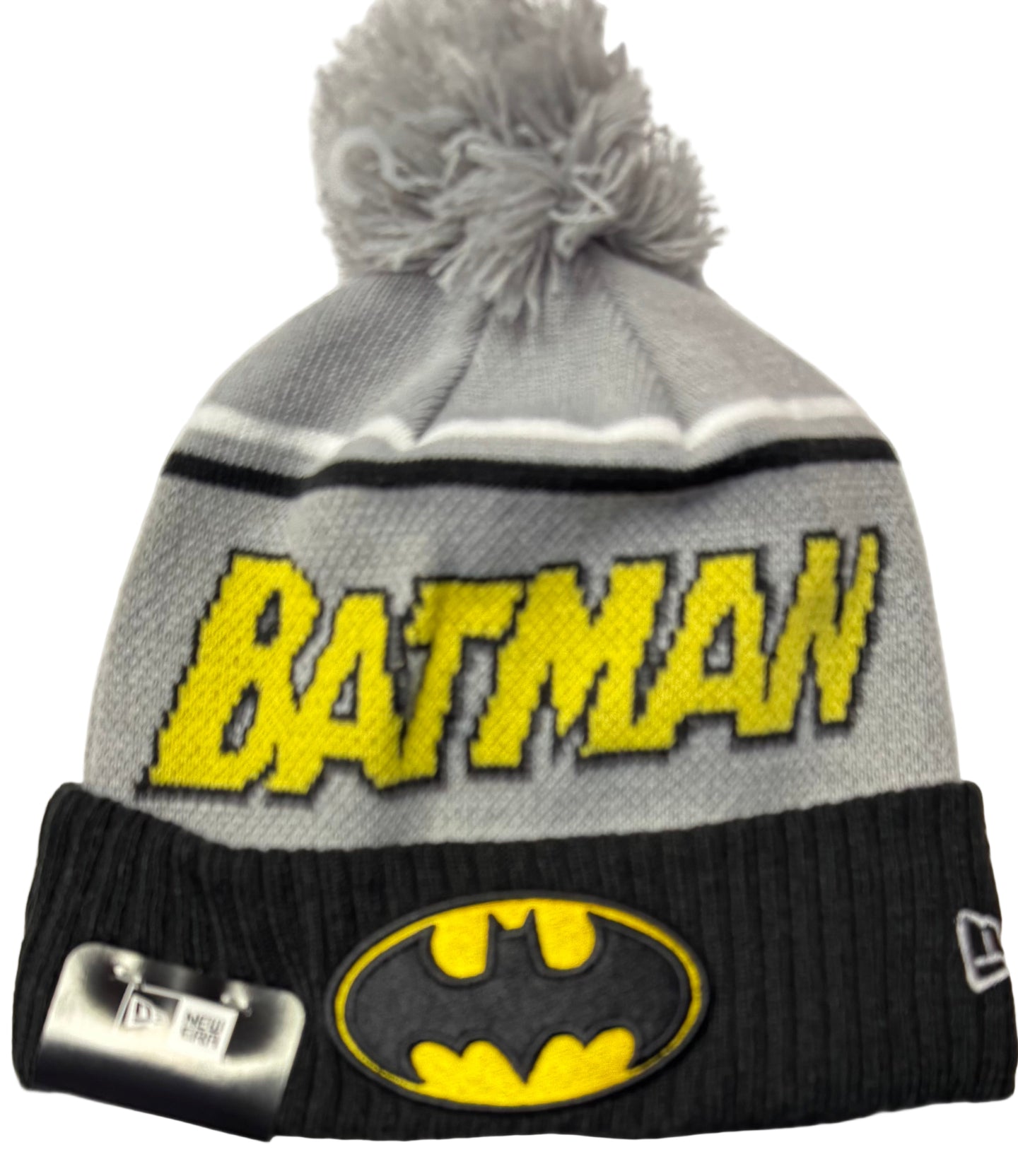 Batman New Era Jumbo Cheer Pom Knit Beanie