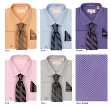 Load image into Gallery viewer, French Cuff Dress Shirt with Matching Tie, Hanky, and Cufflinks by Bruno Conte