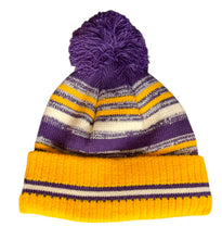 Load image into Gallery viewer, LSU Tigers New Era One Time Removable Pom Knit Fleece Lined Beanie