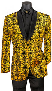 Regular Fit Fancy Pattern Elegant Velvet Jacket for Every Occasion  - # BF3
