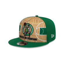 Load image into Gallery viewer, Boston Celtics 18 Time Champions New Era 950 9Fifty Snapback Hat with 2024 Champions Sidepatch
