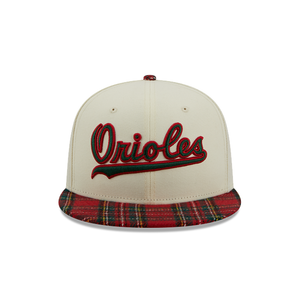 Baltimore Orioles New Era 9Fifty 950 Plaid Visor Snapback Cap