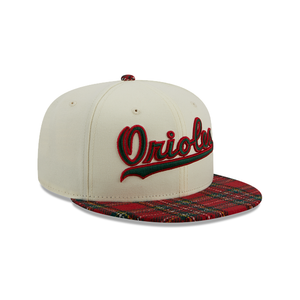 Baltimore Orioles New Era 9Fifty 950 Plaid Visor Snapback Cap